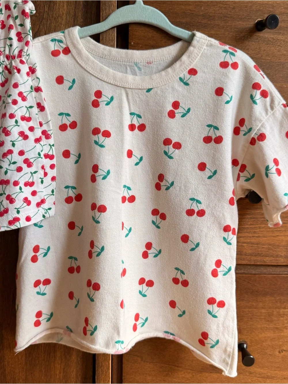 Set of two cherry print girls tees old navy & target